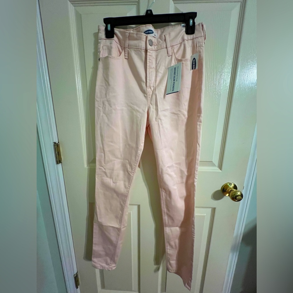 NWT Baby Pink Old Navy Rockstar Super Skinny High Rise Jeans